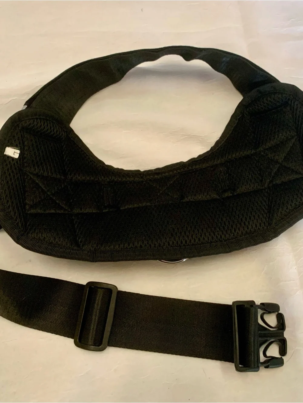 PUG LIFE DOG CANINE HARNESS LARGE BLACK NYLON NO-PULL 3-POINT RINGS